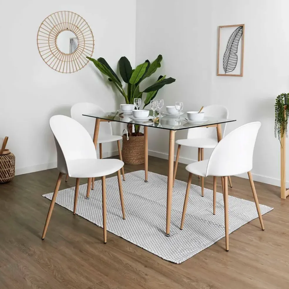 Chaise salle à manger scandinave blanc - Bergen