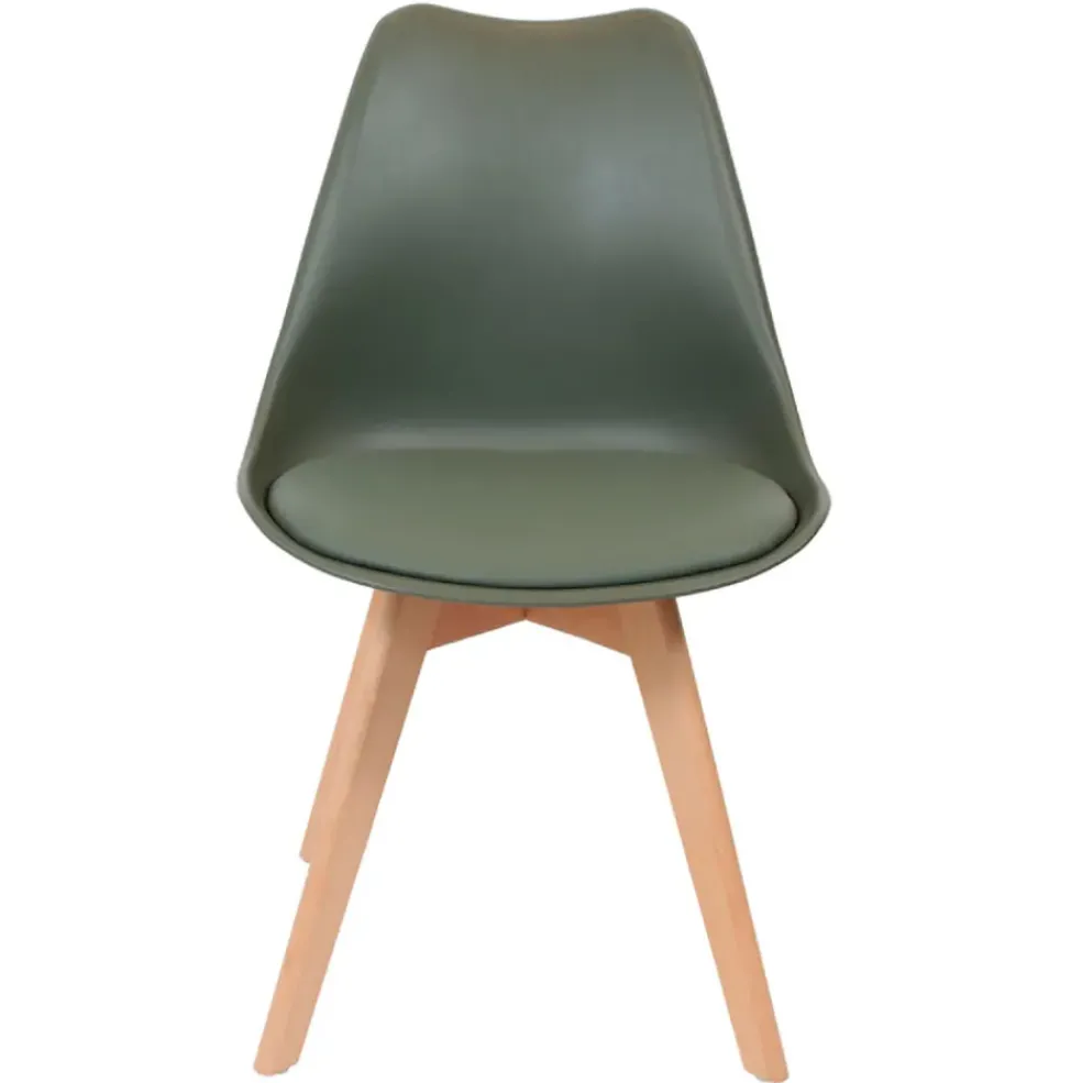 Chaise salle à manger scandinave kaki - Samantha