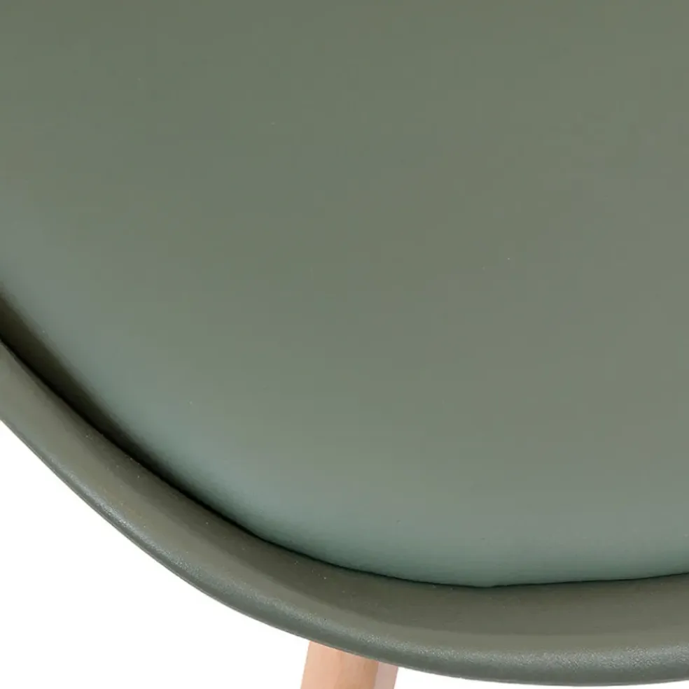 Chaise salle à manger scandinave kaki - Samantha