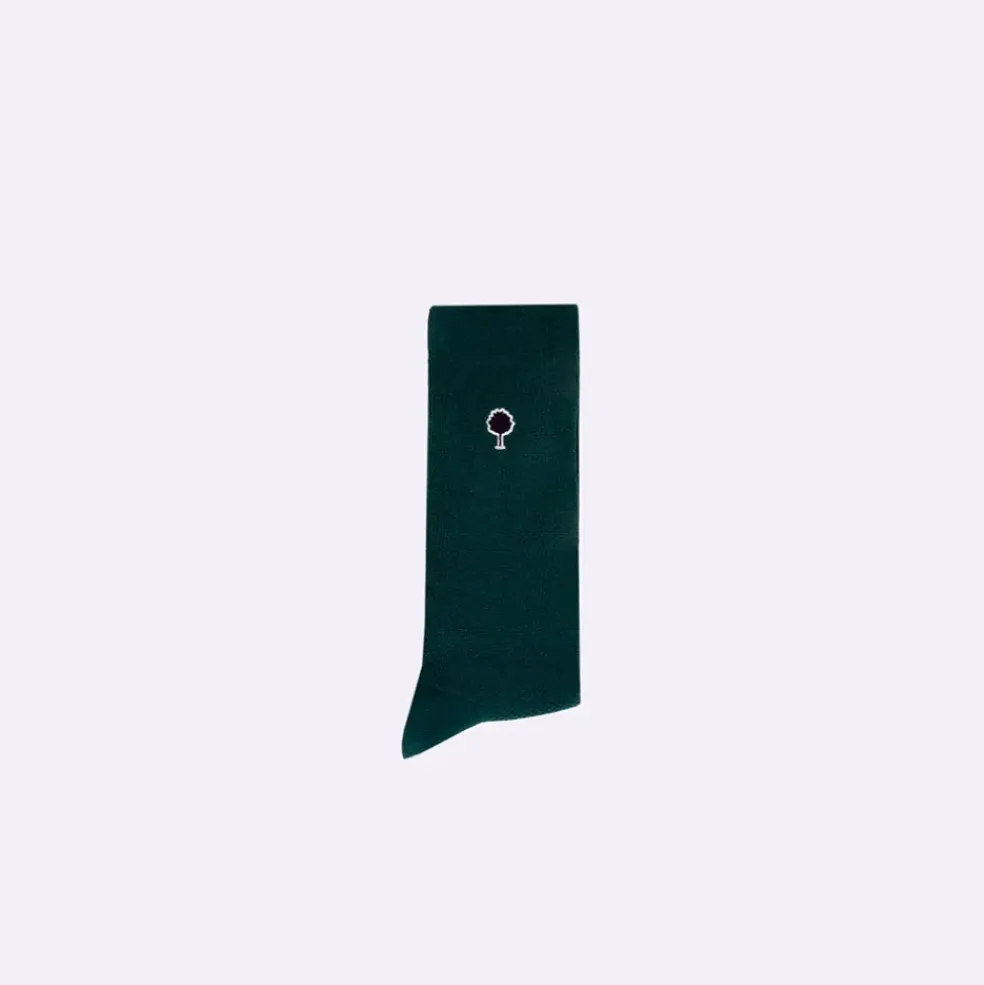 Chaussettes vegan x3 bleu marine, vert foncé et rose brique 43/46