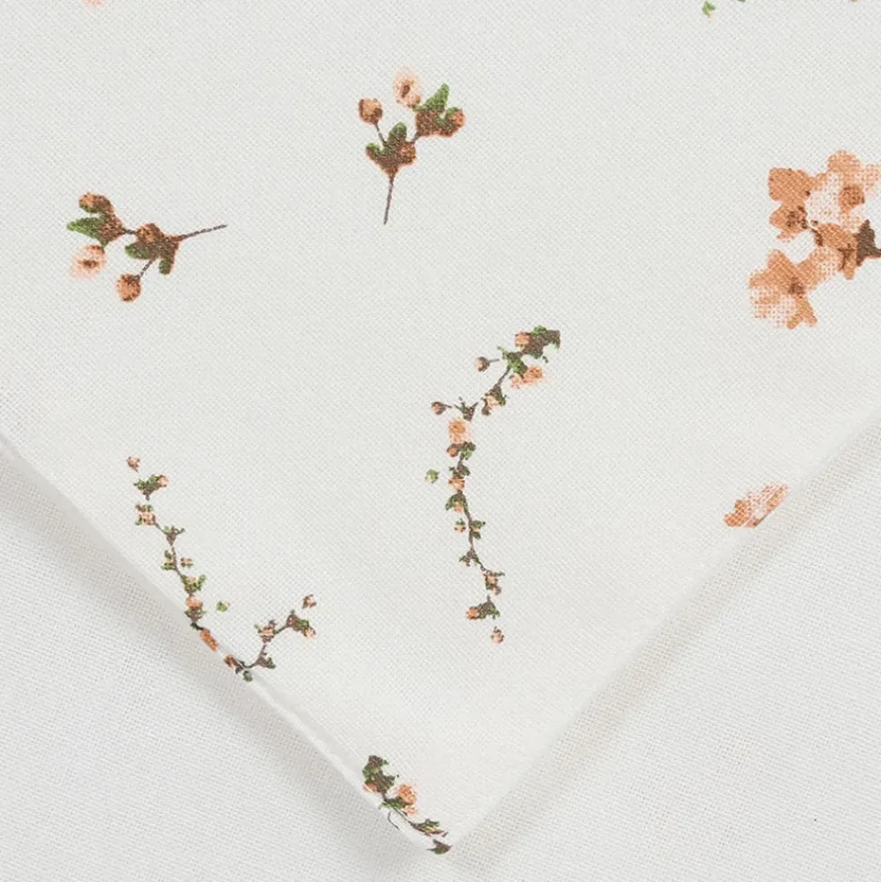 Chemin de table en coton rose et vert 160x50cm - Louise