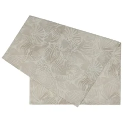 Chemin de table en coton sable 160x50cm - Coquillage