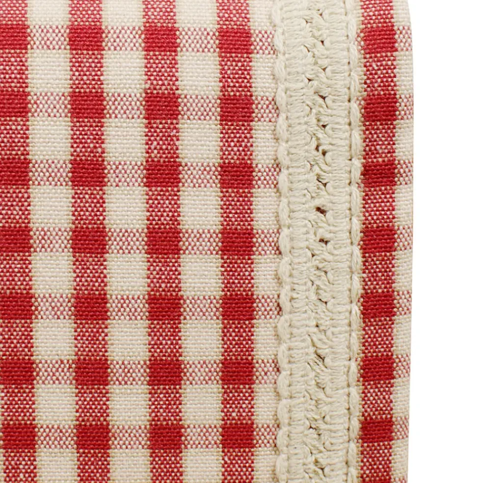 Chemin de table mami-car Rouge en Coton
