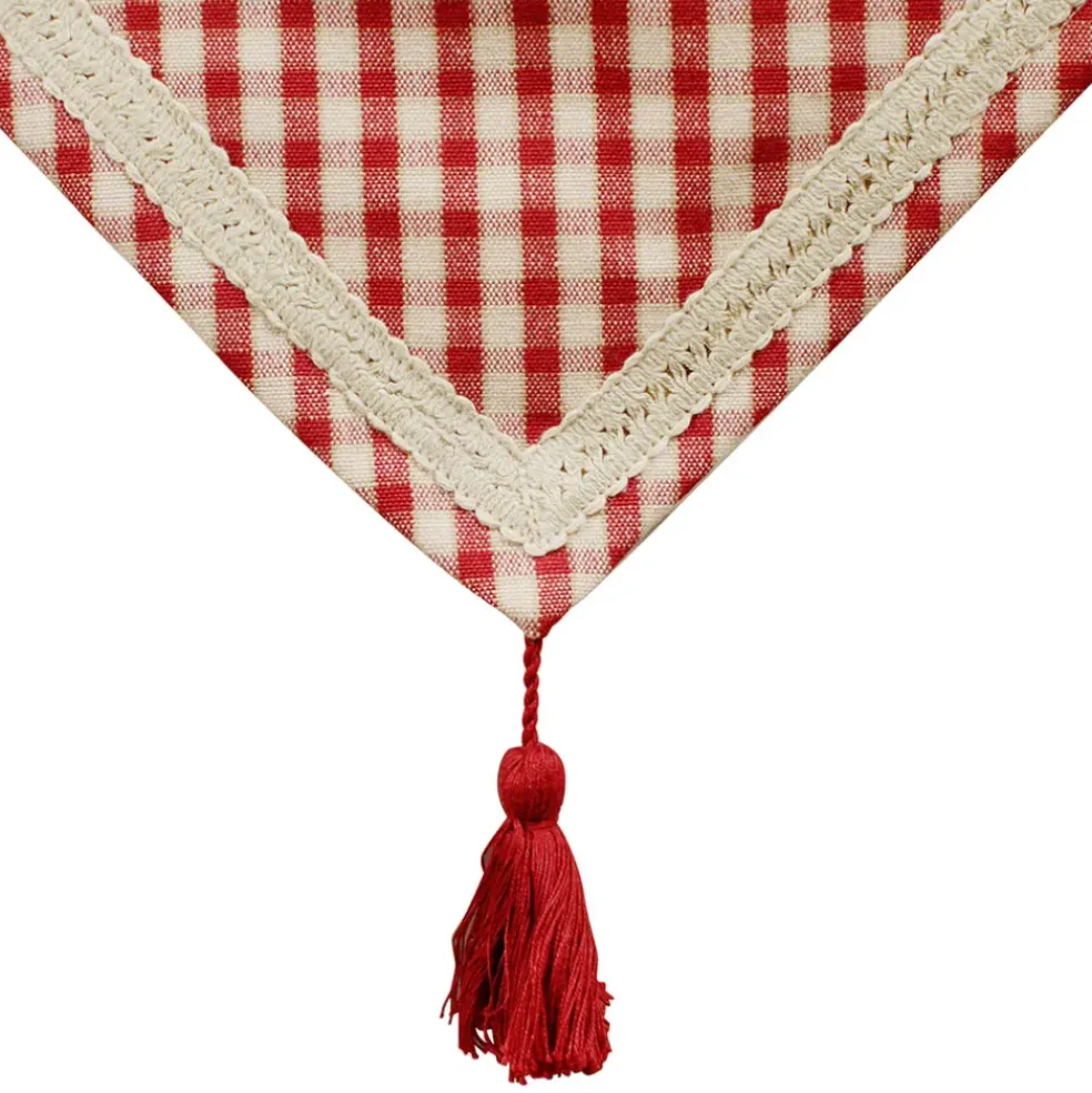 Chemin de table mami-car Rouge en Coton