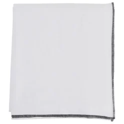 Chemin table corino blanc 160x50cm coton lavé 170g/m2