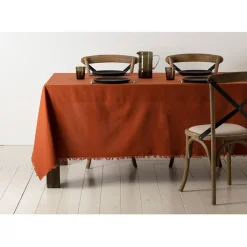 Chemin Table Nalia terracotta 160X50cm en coton