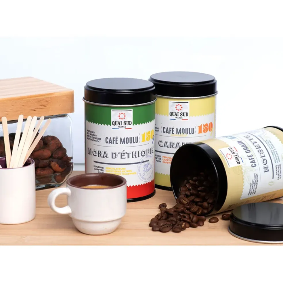 Coffret 6 cafés aromatisés moulus - 6 recettes en boîte xs