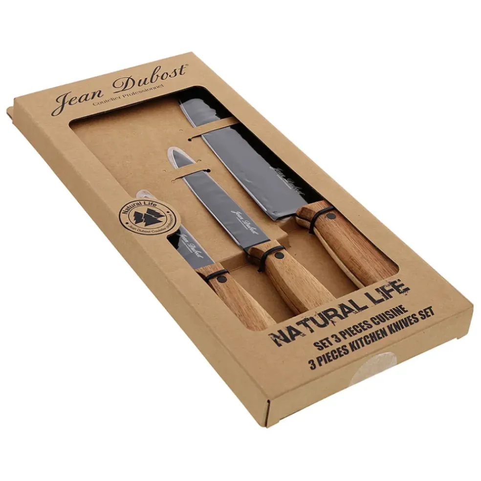 coffret 3 couteaux cuisine natural life