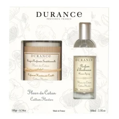Coffret bougie parfumée et parfum d'ambiance Feur de coton