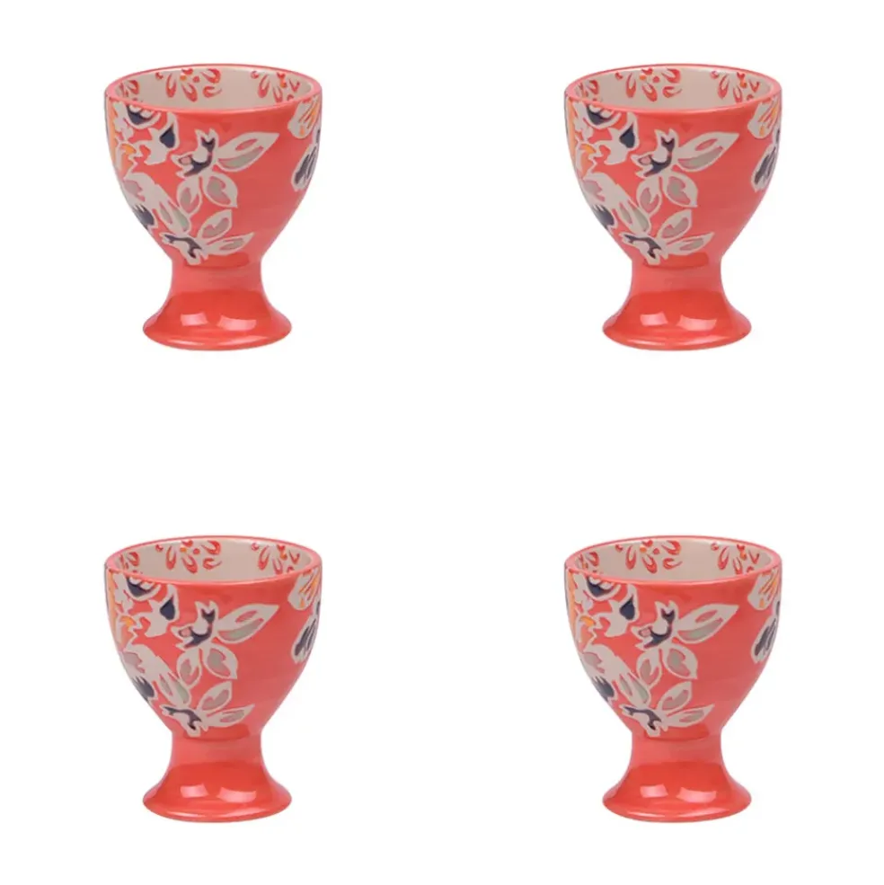Coffret de 4 coquetiers en grès rouge - Ava