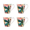 Coffret de 4 mugs en porcelaine 31cl - Taiana