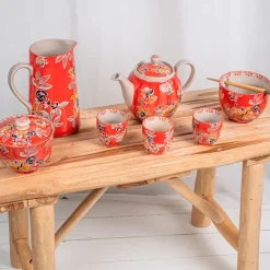Coffret de 4 tasses en grès rouge 15cl - Ava