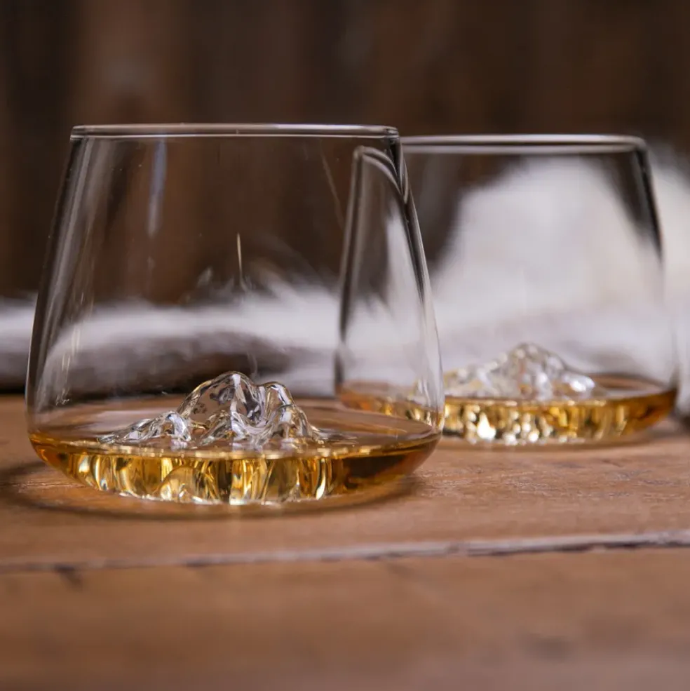 Coffret de 2 verres Mont Blanc et Everest - Topographic