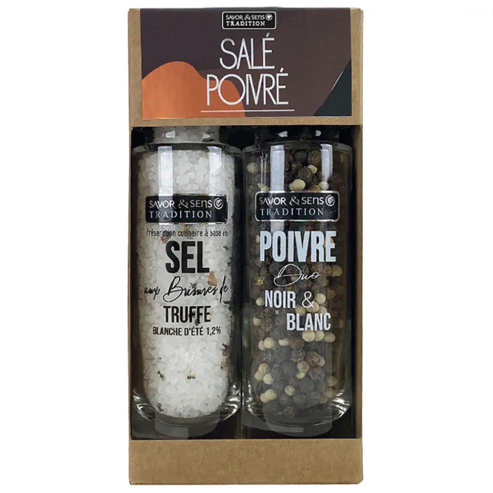 Coffret duo sel truffe et poivre 110gr