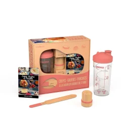 Coffret shaker tampon huileur et spatule crêpe - Guimauve