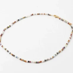 Collier en acier inoxydable multicolore l40cm