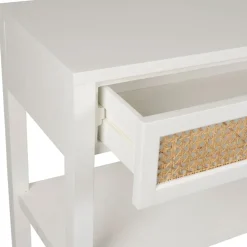 Console 2 étagères en sapin blanc - Adela