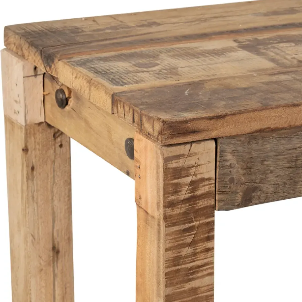 Console en bois en manguier et acacia recyclés 120x33cm - campagne naturel