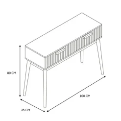 Console en pin naturel - Kara