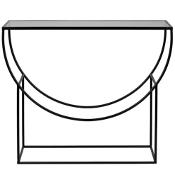Console en verre et fer noir - Lernet