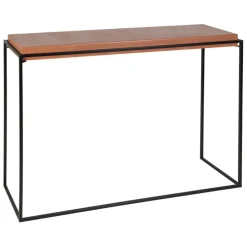 Console gigogne (x2) en fer terracotta et beige - Ario