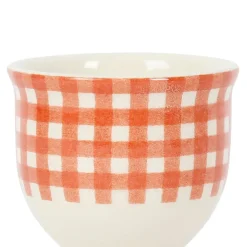 Coquetier en faIence rouge antique - josephine