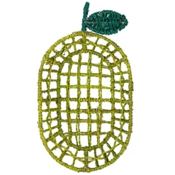 Corbeille poire en jonc de mer vert 20x36cm - P'tit Légume
