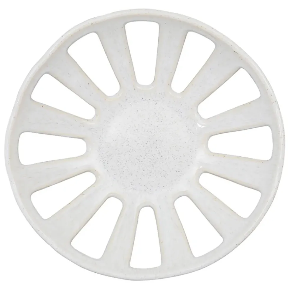Coupe en grès blanc d28cm - Organic