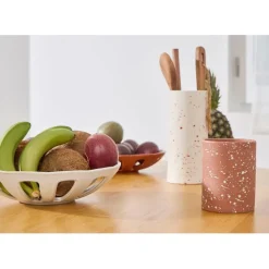 Coupe en grès blanc d28cm - Organic