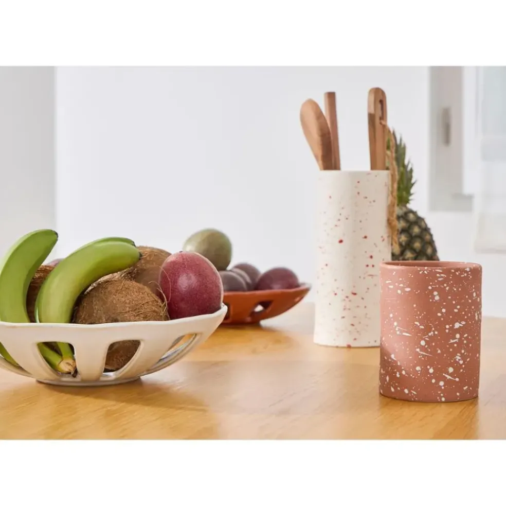 Coupe en grès blanc d28cm - Organic