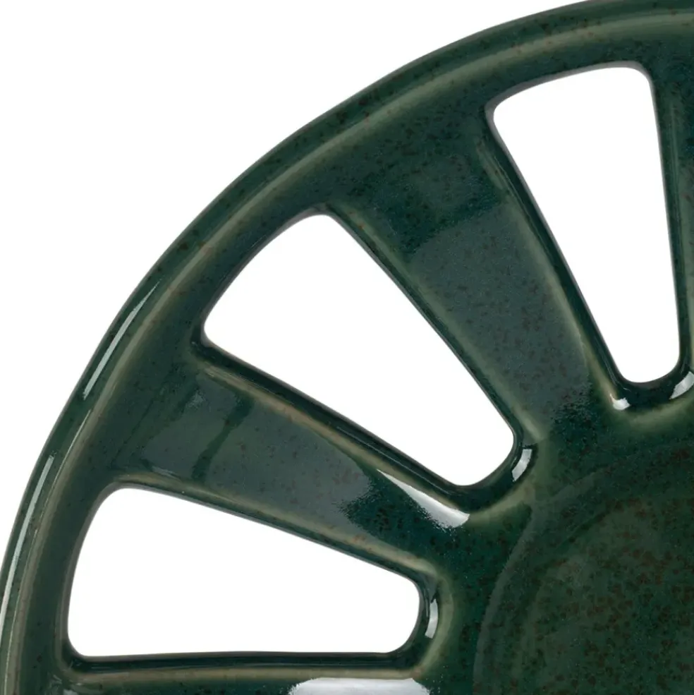 Coupe en grès émeraude moucheté d28cm - Organic