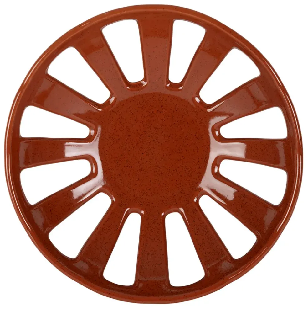 Coupe en grès terracotta moucheté d28cm - Organic