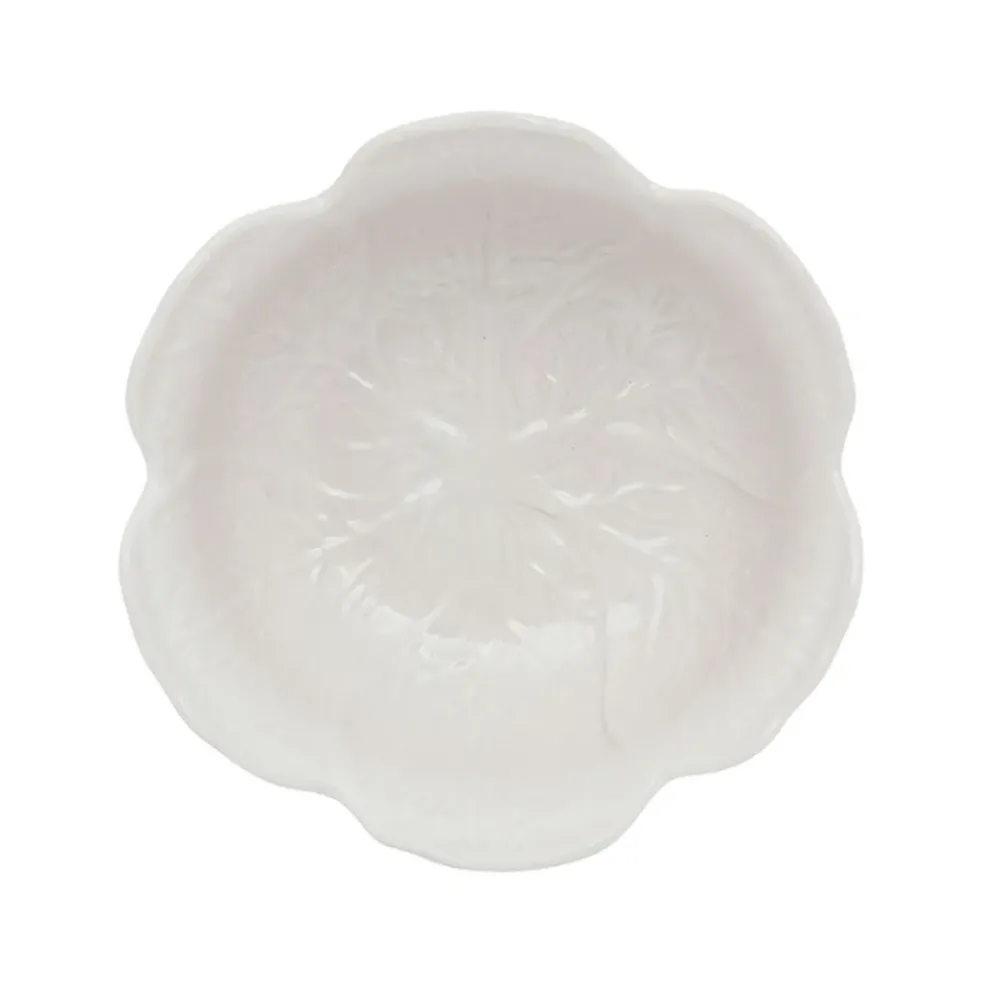 Coupelle chou blanc d15xh6.5cm gres