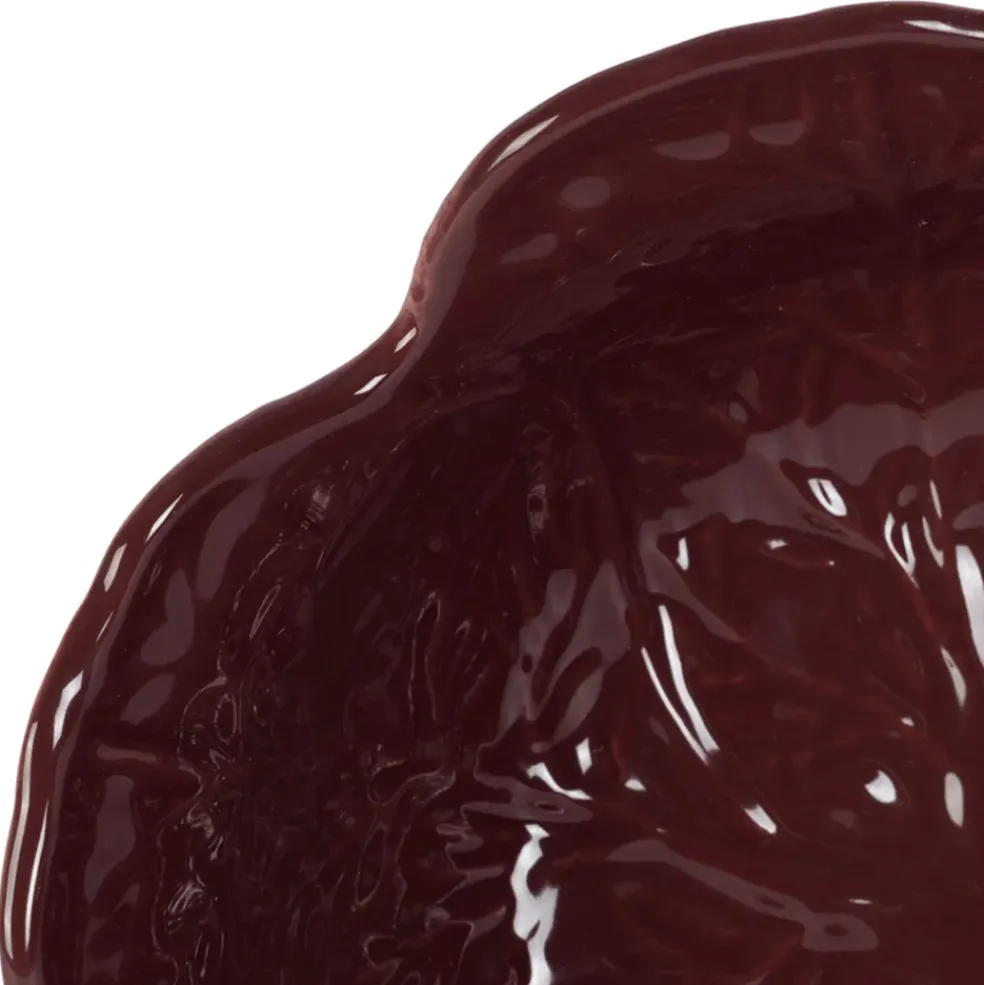 Coupelle chou en grès aubergine d15cm - Chou