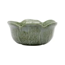 Coupelle chou vert d15xh6.5cm gres