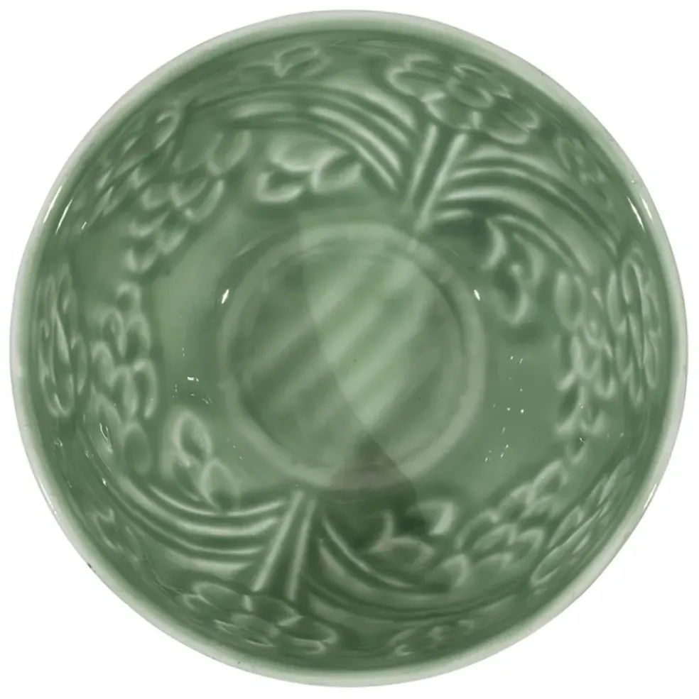 Coupelle en fer (x2) ivoire et sauge d14cm - Floraly