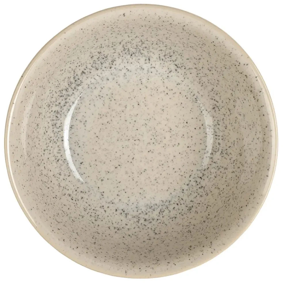 Coupelle en grès blanc moucheté d15cm - Jeanne