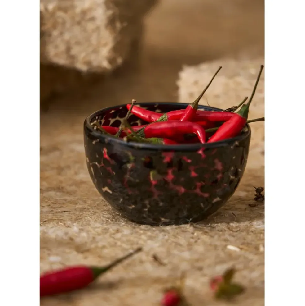 Coupelle en verre noir d11cm - Preline