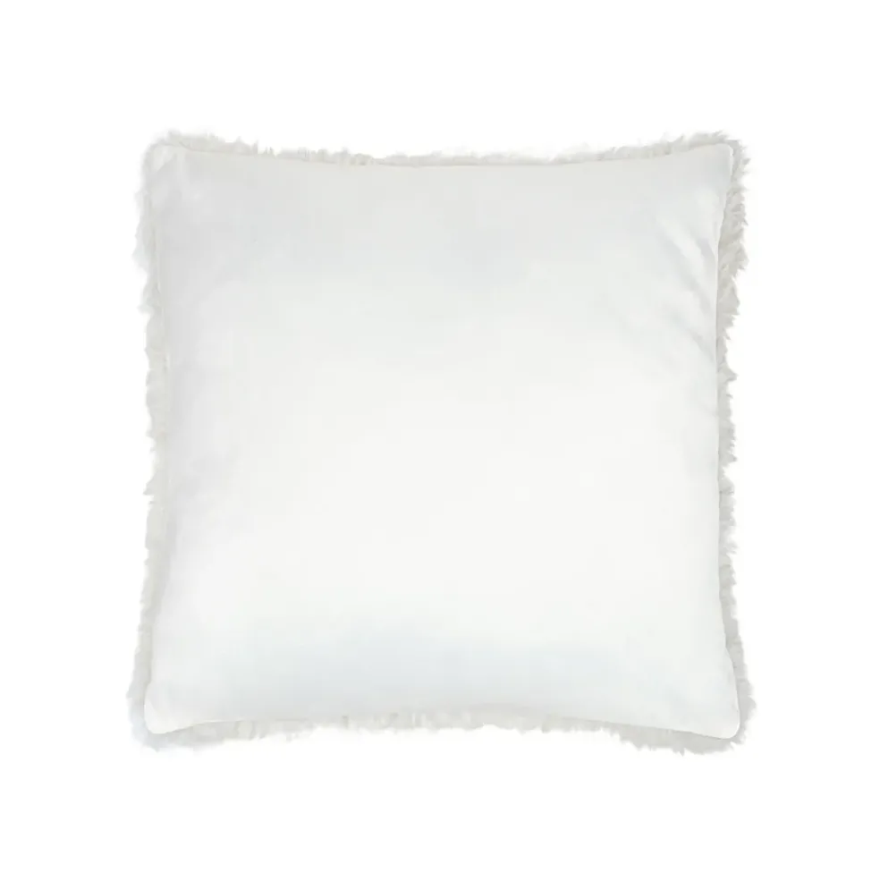 Coussin carré en tissu blanc 50x50cm - Walton