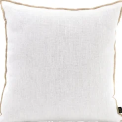 Coussin chennai blanc 45x45cm en lin lave