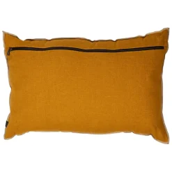 Coussin chennai chamoi 40x60cm en lin lave
