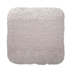 Coussin de chaise carre bouclette ecru 40x40cm