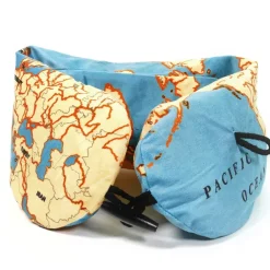 Coussin de voyage gonflable carte du monde