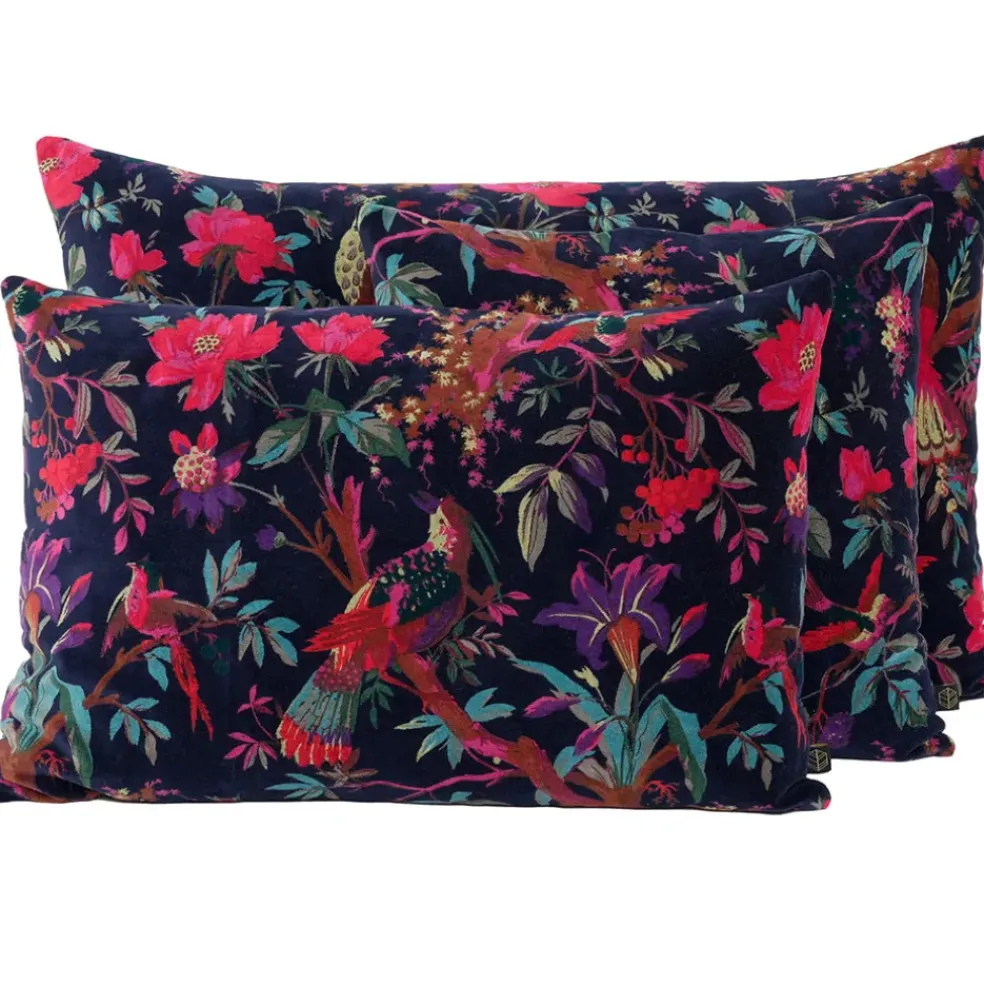 Coussin en coton encre 40x60cm - Birdy