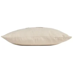 Coussin en coton et lin naturel et brun 45x45cm - A la ferme