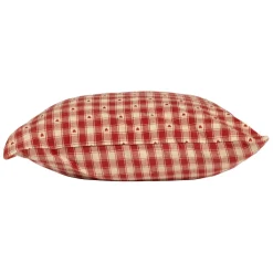 Coussin en coton vichy rouge 45x45cm - Campagne