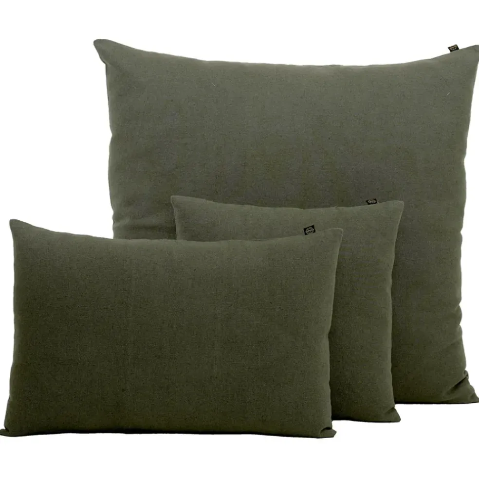 Coussin en lin et coton kaki 40x60cm - Figari