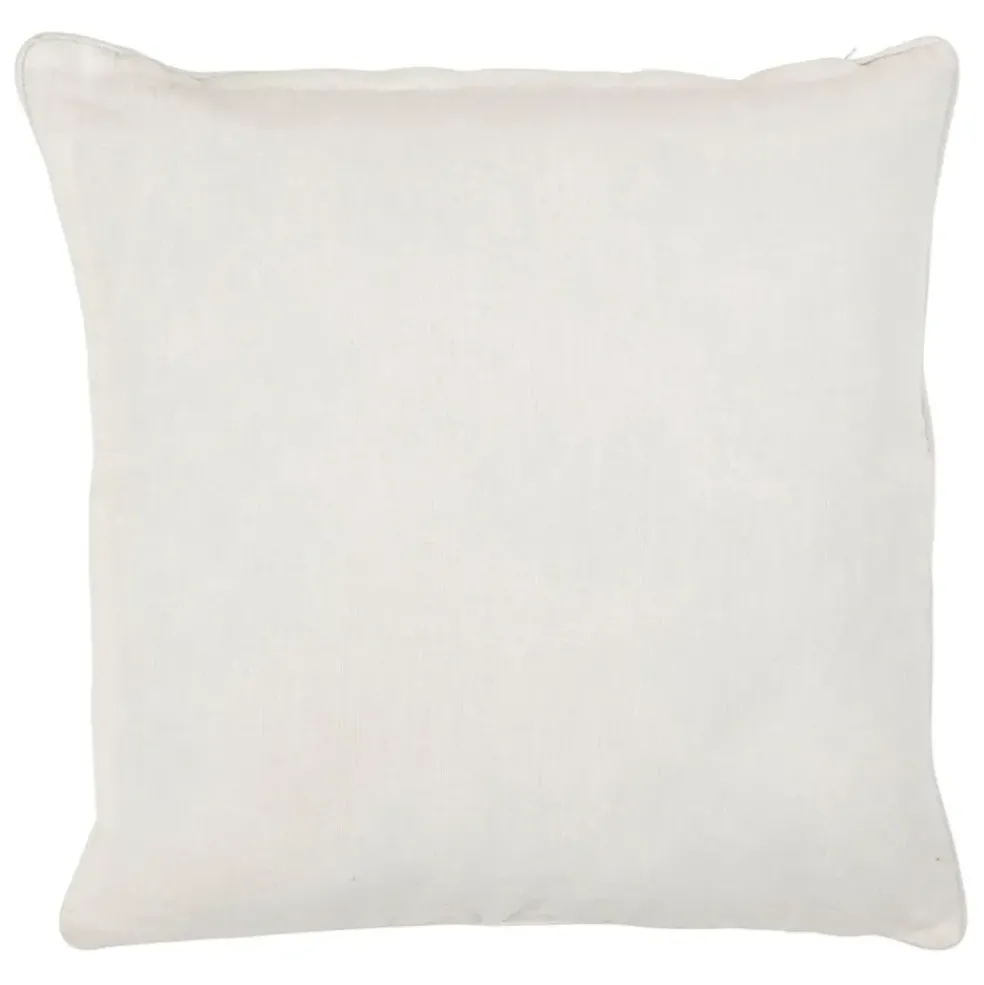 Coussin en lin fleur des champs rose et blanc 45x45cm - Louise