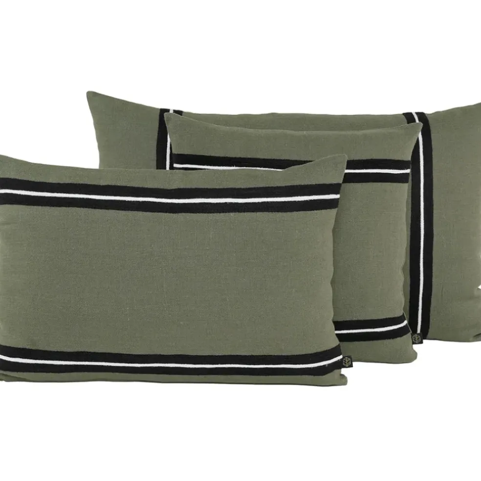 Coussin en lin kaki 40x60cm - Skagen