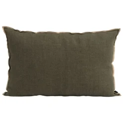 Coussin en lin kaki 40x60cm - Chennai